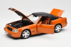 Mercedes SL 500 R129 Portocaliu Metallic Norev 1:18 183752 Metal - imaginea 2 din 8