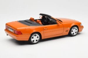 Mercedes SL 500 R129 Portocaliu Metallic Norev 1:18 183752 Metal - imaginea 3 din 8