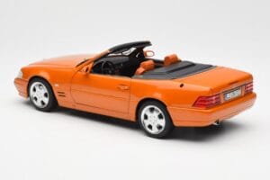 Mercedes SL 500 R129 Portocaliu Metallic Norev 1:18 183752 Metal - imaginea 7 din 8