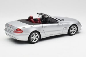 Mercedes SL 500 R230 Cabriolet Iridium Argintiu Minichamps 1:18 B66962388 Metal - imaginea 3 din 8