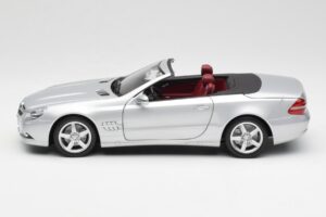 Mercedes SL 500 R230 Cabriolet Iridium Argintiu Minichamps 1:18 B66962388 Metal - imaginea 4 din 8