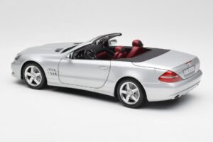 Mercedes SL 500 R230 Cabriolet Iridium Argintiu Minichamps 1:18 B66962388 Metal - imaginea 7 din 8