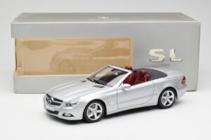 Mercedes SL 500 R230 Cabriolet Iridium Argintiu Minichamps 1:18 B66962388 Metal - imaginea 8 din 8