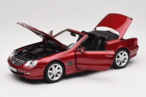 Mercedes SL 500 R230 Red Metallic Ediție Limitată Norev 1:18 183841 Metal - imaginea 2 din 8