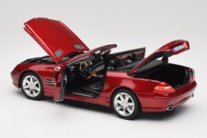Mercedes SL 500 R230 Red Metallic Ediție Limitată Norev 1:18 183841 Metal - imaginea 5 din 8