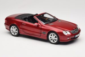 Mercedes SL 500 R230 Red Metallic Ediție Limitată Norev 1:18 183841 Metal - imaginea 6 din 8