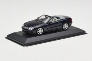 Mercedes SL500 R129 Dark Blue Metallic Minichamps 1:43 SL001 Metal - imaginea 2 din 4