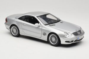 Mercedes SL55 AMG R230 Argintiu Maisto 1:18 36894 Metal - imaginea 6 din 8