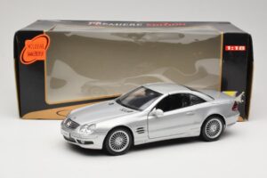 Mercedes SL55 AMG R230 Argintiu Maisto 1:18 36894 Metal - imaginea 8 din 8