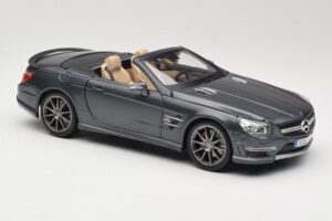 Mercedes SL65 AMG Black Series R230 Matte Black Maisto 1:18 36198 Metal - imaginea 6 din 8