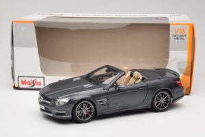 Mercedes SL65 AMG Black Series R230 Matte Black Maisto 1:18 36198 Metal - imaginea 8 din 8