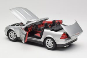 Mercedes SLK R170 Roadster Argintiu Maisto 1:18 31674 Metal - imaginea 7 din 9