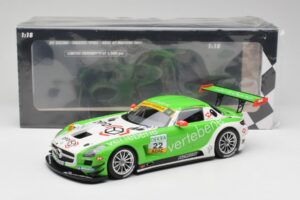 Mercedes AMG SLS C197 GT3 MS Racing #22 V. Sigacev / C. Stoll ADAC GT Masters 2011 Minichamps 1:18 151113102 Metal - imaginea 6 din 6