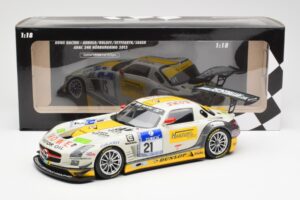 Mercedes SLS AMG GT3 #21 Rowe Racing Arnold / Roloff / Seyffarth / Jäger ADAC 24 Hours Nürburgring 2013 Minichamps 1:18 15113 - imaginea 6 din 6