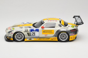 Mercedes SLS AMG GT3 #21 Rowe Racing M. Hartung / N. Heyer ADAC 24 Hours Nurburgring 2013 Minichamps 1:18 151133121 Metal - imaginea 3 din 6