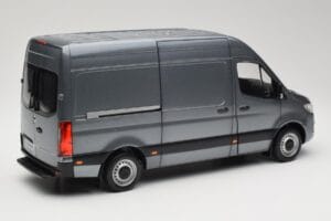 Mercedes Sprinter W907 Furgon Selenite Grey Metallic Norev 1:18 B66004163 Metal - imaginea 3 din 8