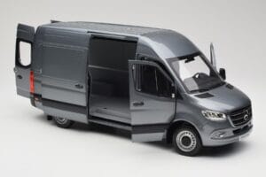 Mercedes Sprinter W907 Furgon Selenite Grey Metallic Norev 1:18 B66004163 Metal - imaginea 5 din 8
