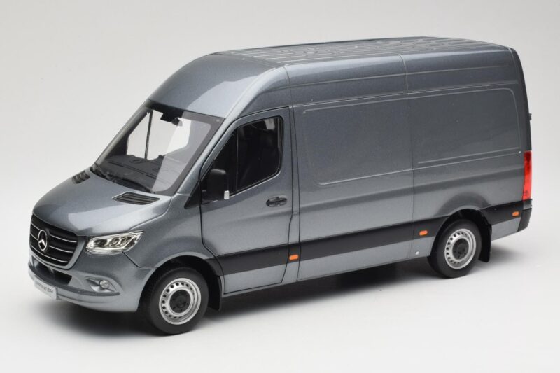 Mercedes Sprinter W907 Furgon Selenite Grey Metallic Norev 1:18 B66004163 Metal