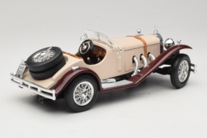 Mercedes SSK Bej & Roșu Închis Bburago 1:18 3009-M4 Metal - imaginea 2 din 6