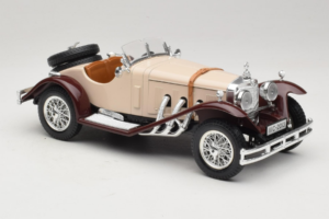 Mercedes SSK Bej & Roșu Închis Bburago 1:18 3009-M4 Metal - imaginea 4 din 6