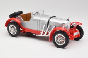 Mercedes SSK Argintiu & Roșu Bburago 1:18 3009-M2 Metal - imaginea 4 din 6