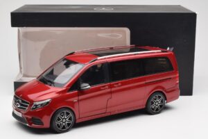 Mercedes V-Class W447 Designo Hyacinth Roșu Metalizat Norev 1:18 B66004166 Metal - imaginea 7 din 7