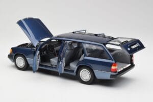 Mercedes 300D W124 T-Modell Nautical Albastru Norev 1:18 183962 Metal - imaginea 5 din 8