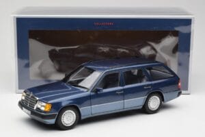 Mercedes 300D W124 T-Modell Nautical Albastru Norev 1:18 183962 Metal - imaginea 8 din 8