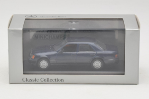Mercedes W124 Albastru Închis Minichamps 1:43 MB006 Metal - imaginea 4 din 4