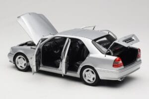 Mercedes C36 AMG W202 Silver Metallic Norev 1:18 183380 Metal - imaginea 5 din 8