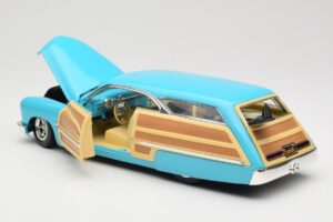 Mercury Merc Woodie Albastru Hot Wheels 1:18 27806 Metal - imaginea 5 din 8