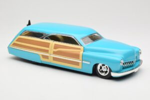 Mercury Merc Woodie Albastru Hot Wheels 1:18 27806 Metal - imaginea 6 din 8