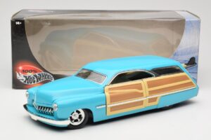 Mercury Merc Woodie Albastru Hot Wheels 1:18 27806 Metal - imaginea 8 din 8