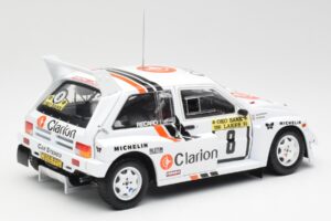 MG Metro 6R4 #8 P. Eklund / D. Whittock Rally Finland 1986 Sun Star 1:18 5536 Metal - imaginea 3 din 8