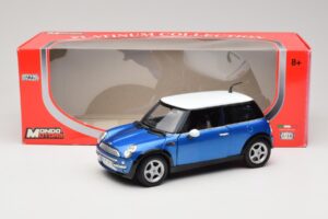 Mini Cooper R50 Albastru cu Acoperiș Alb Mondo Motors 1:18 MINI004 Metal - imaginea 8 din 8