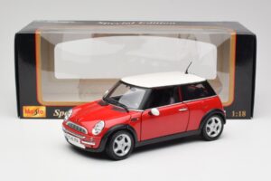 Mini Cooper R50 Roșu Maisto 1:18 31619 Metal - imaginea 2 din 8