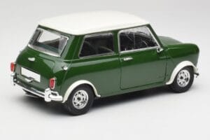 Mini Cooper S British Racing Verde & Old English Alb Solido 1:18 8021 Metal - imaginea 3 din 8