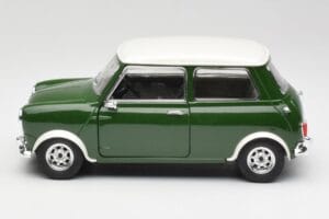 Mini Cooper S British Racing Verde & Old English Alb Solido 1:18 8021 Metal - imaginea 4 din 8