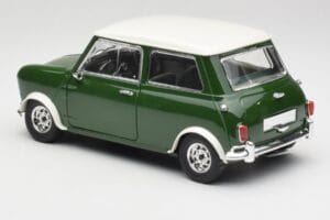 Mini Cooper S British Racing Verde & Old English Alb Solido 1:18 8021 Metal - imaginea 7 din 8