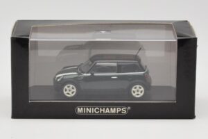 Mini Cooper S R53 Verde Cu Dungi Minichamps 1:43 MINI006 Metal - imaginea 2 din 4
