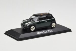 Mini Cooper S R53 Verde Cu Dungi Minichamps 1:43 MINI006 Metal - imaginea 4 din 4