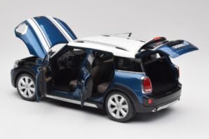 Mini Countryman F60 Island Albastru & Alb Kyosho 1:18 80432447940 Metal - imaginea 5 din 8