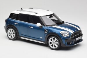 Mini Countryman F60 Island Albastru & Alb Kyosho 1:18 80432447940 Metal - imaginea 6 din 8