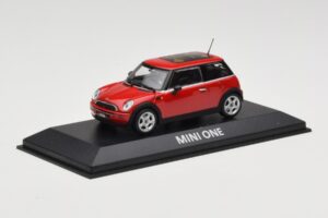 Mini One R50 Roșu Cu Acoperiș Roșu Minichamps 1:43 MINI001 Metal - imaginea 2 din 5