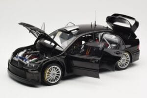 Mitsubishi Lancer Evolution WRC Plain Body Negru AUTOart 1:18 80528 Metal - imaginea 2 din 8