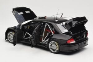 Mitsubishi Lancer Evolution WRC Plain Body Negru AUTOart 1:18 80528 Metal - imaginea 5 din 8