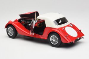 Morgan 4/4 Plus Competition Hardtop Roșu Kyosho 1:18 08114R Metal - imaginea 5 din 8