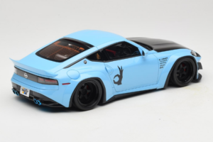 Nissan Fairlady Z RZ34 Pandem China Blue Black GT Spirit 1:18 GT943 Rășină - imaginea 2 din 6