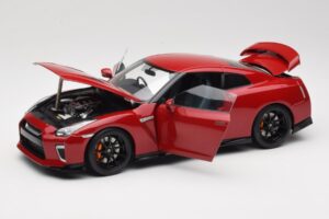 Nissan GT-R R35 Track Edition NISMO Vibrant Red MotorHelix 1:18 M83511 Metal - imaginea 2 din 8
