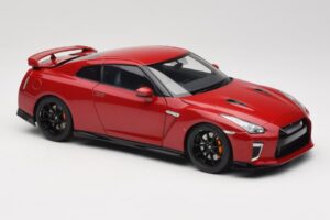 Nissan GT-R R35 Track Edition NISMO Vibrant Red MotorHelix 1:18 M83511 Metal - imaginea 6 din 8